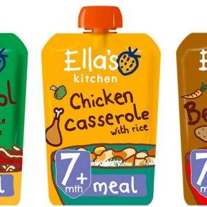 Ella's Kitchen Organic Meal Time Favourites Variety Pack (Pack of 18 Pouches), Weaning Stage 2, 7+ Months Baby Food, 130g Pouch