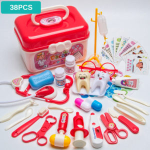 Kids Doctor Set Dentist Toys Girls Role Playing Games Hospital Pretend Play Doctor Kit Nurse Bag Toys For Children Kids Game